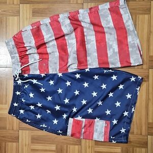 REJORK U.S. flag swim trunks